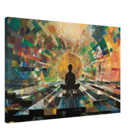 Abstract Meditation Art - Vibrant Canvas Print for Living Room or Yoga Studio - Spiritual Gift