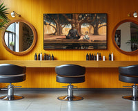 Abstract canvas art featuring vibrant colors and cultural motifs, perfect as african american wall art for modern spaces.