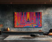 Meditative Silhouette Black African American canvas print for home decor