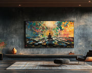 Radiant Meditation African American canvas print for home decor