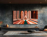 Vibrant abstract canvas art featuring bold colors, perfect for enhancing any space with African American wall art.