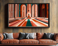 Vibrant abstract canvas art featuring rich colors, perfect as African American wall art for modern spaces.