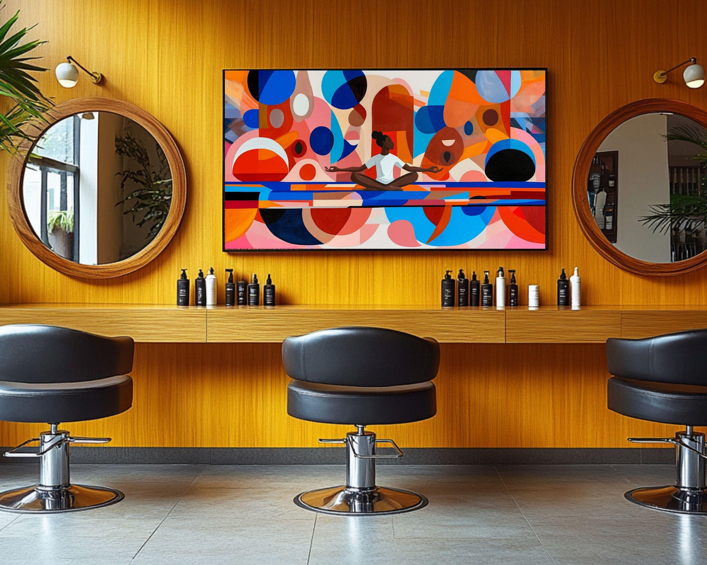 Abstract Meditation Art - Colorful Canvas Print for Living Room or Office - Modern Gift Idea