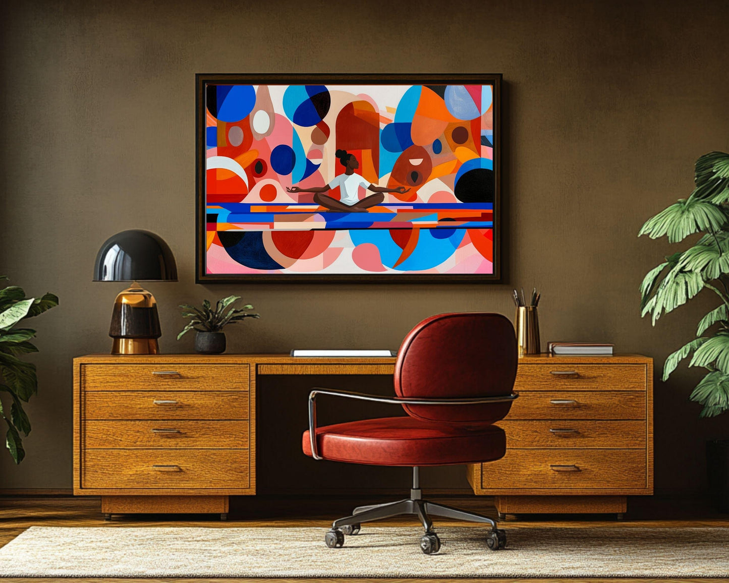 Abstract Meditation Art - Colorful Canvas Print for Living Room or Office - Modern Gift Idea