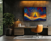 Cosmic Meditation cultural wall decor print by MoomZee Artwork