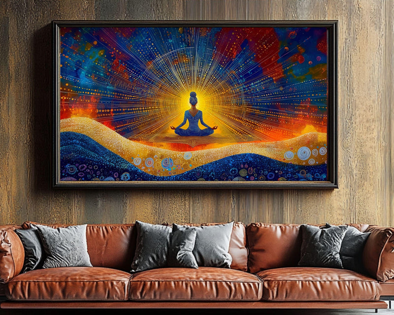 Cosmic Meditation Canvas Art African American Wall Decor