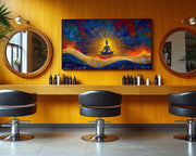 Cosmic Meditation African American canvas print artwork by MoomZee Artwork