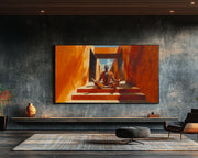 Meditating Black Man Geometric African American wall art for home decor