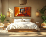Meditating Black Man Geometric African American wall art artwork view
