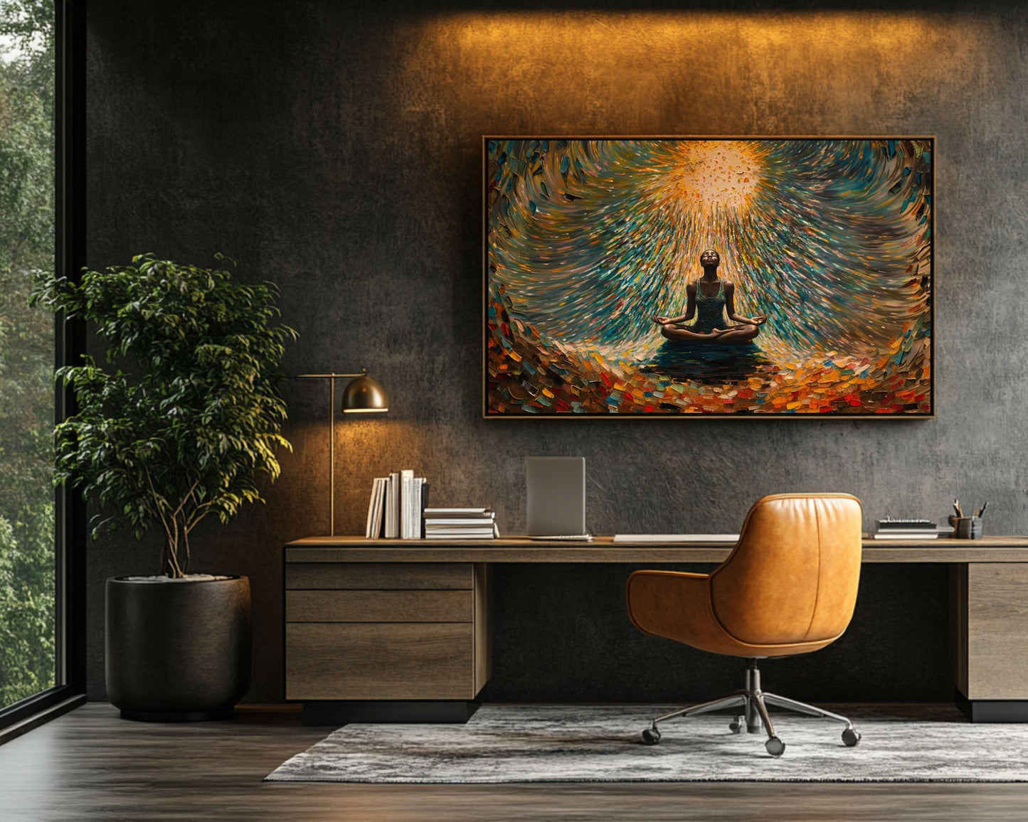 Meditation Art - Spiritual Canvas Print for Living Room or Yoga Studio - Inspirational Gift