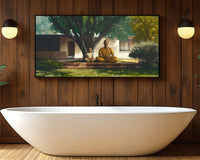 Colorful abstract canvas art featuring vibrant shapes, perfect as African American wall art for modern decor.