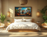 Tropical Elephant Black Art Afrocentric African American Wall Decor
