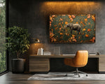 Floral Elephant African American Wall Art