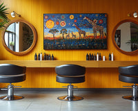 Vibrant abstract canvas art featuring dynamic shapes and colors, perfect as african american wall art for modern decor.