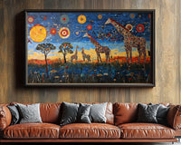 Bold abstract canvas art celebrating African American culture, perfect for enhancing any space with a vibrant touch.