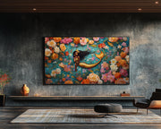 Regal Mermaid Black Caribbean wall art for home decor