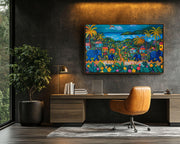 Haitian Folk Black cultural wall decor print by MoomZee Artwork