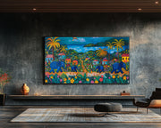 Haitian Folk Black Caribbean wall art for home decor