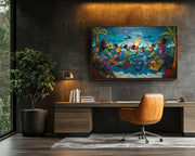 Haitian Folk Mermaids Black cultural wall decor print by MoomZee Artwork