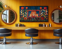 Vibrant canvas art showcasing an African American woman, perfect for adding a touch of culture to your home as African American wall art.