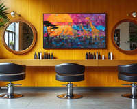 Vibrant canvas art featuring a portrait celebrating African heritage, perfect as African American wall art.