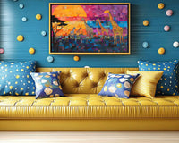 Vibrant abstract canvas art showcasing African American culture, perfect for enhancing any space with unique African American wall art.