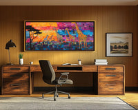 Vibrant canvas art showcasing African American culture, perfect as african american wall art for any home decor.