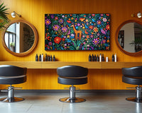 Vibrant abstract canvas art showcasing African American culture, perfect for enriching any space as African American wall art.