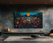 Haitian Lion Black Caribbean wall art for home decor