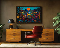 Vibrant abstract canvas art featuring bold colors, perfect for adding a touch of style to any space, ideal African American wall art.