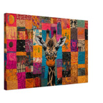 Patchwork Giraffe African American Wall Art