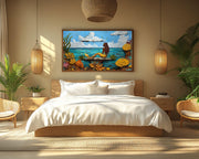 Rastafarian Mermaid Black Caribbean wall art artwork view