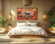 Floral Elephant Majesty African American canvas print artwork view