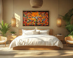 Colorful Quilt Giraffe African American Wall Art