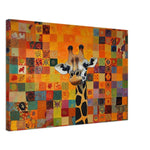 Colorful Quilt Giraffe African American Wall Art