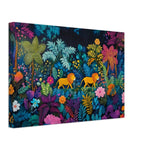 Haitian Folk Art Lion Canvas African American Wall Art Black Artwork