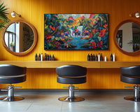 Vibrant abstract canvas art featuring bold colors, perfect as african american wall art for modern decor.