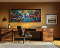 Vibrant abstract canvas art reflecting culture and beauty, perfect as African American wall art for any room.