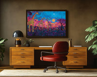Vibrant african american wall art featuring an abstract portrayal of cultural unity and strength on canvas.