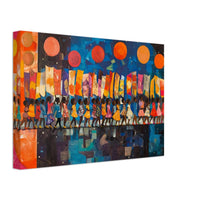 Vibrant abstract canvas art featuring bold colors, perfect as african american wall art for modern decor.