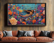 Alternate view of Mermaid Caribbean wall art canvas print