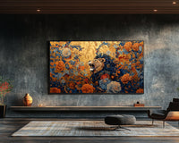 Colorful abstract canvas art featuring African American cultural themes, perfect for enhancing any space with African American wall art.