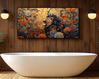 Colorful abstract painting featuring vibrant shapes, perfect for adding a touch of style to your space as african american wall art.