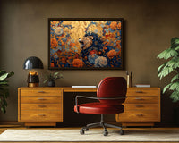 Vibrant abstract canvas art depicting African American culture, perfect for enriching any wall space.