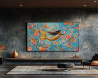 Vibrant abstract canvas art showcasing rich colors, perfect for adding a touch of sophistication to your space as african american wall art.