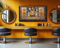 Colorful abstract canvas art featuring vibrant shapes, perfect for enhancing any space as African American wall art.