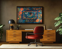 Vibrant African American wall art featuring a striking portrait with rich colors and intricate details.