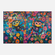 Playful Monkeys African American wall art canvas print featuring vibrant colors and whimsical designs.