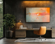 Sunset Flamingo cultural wall decor print by MoomZee Artwork