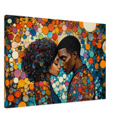 Abstract Love Black Couple Black love wall art canvas print by MoomZee Artwork